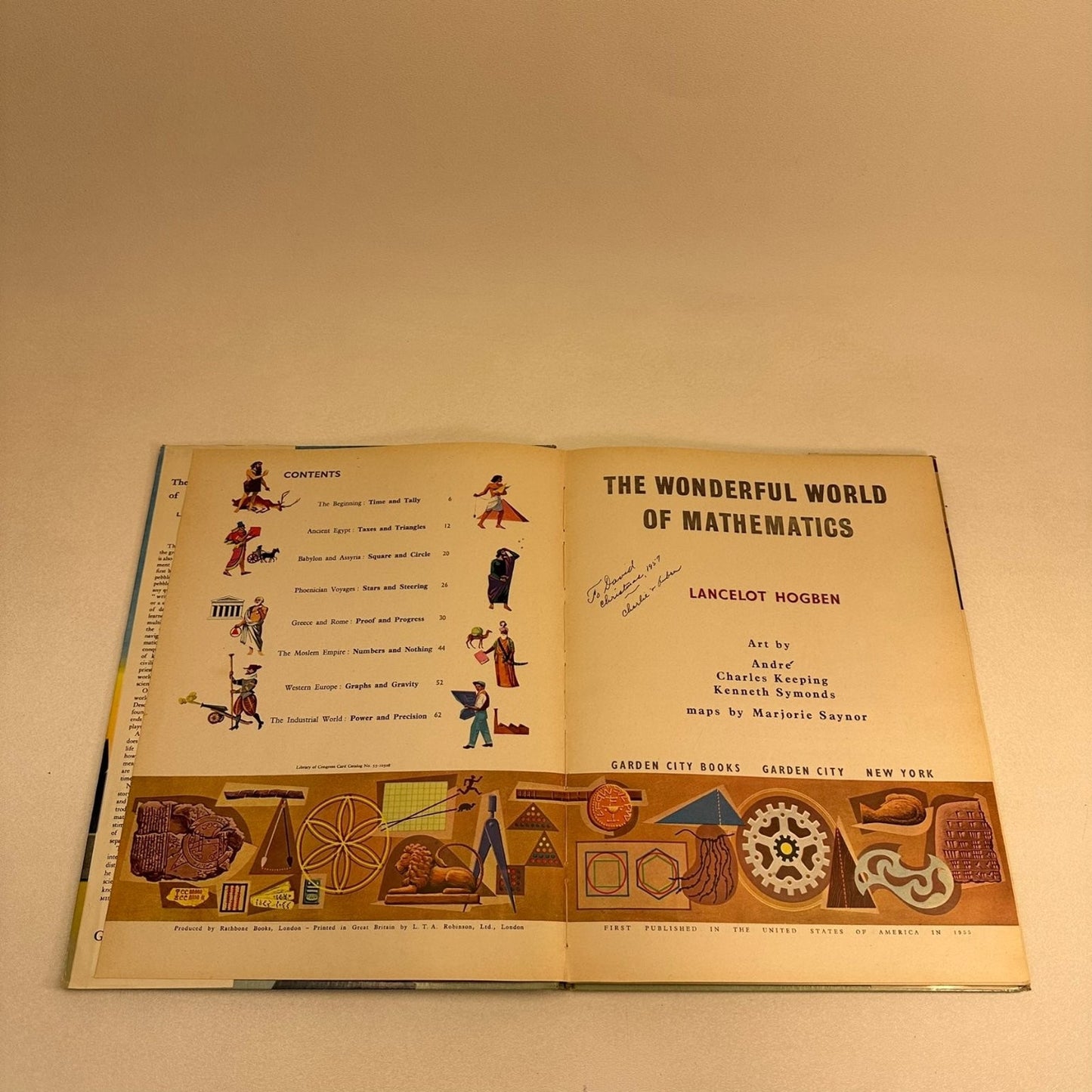 Wonderful World of Mathematics Lancelot Hogben 1955 First Edition