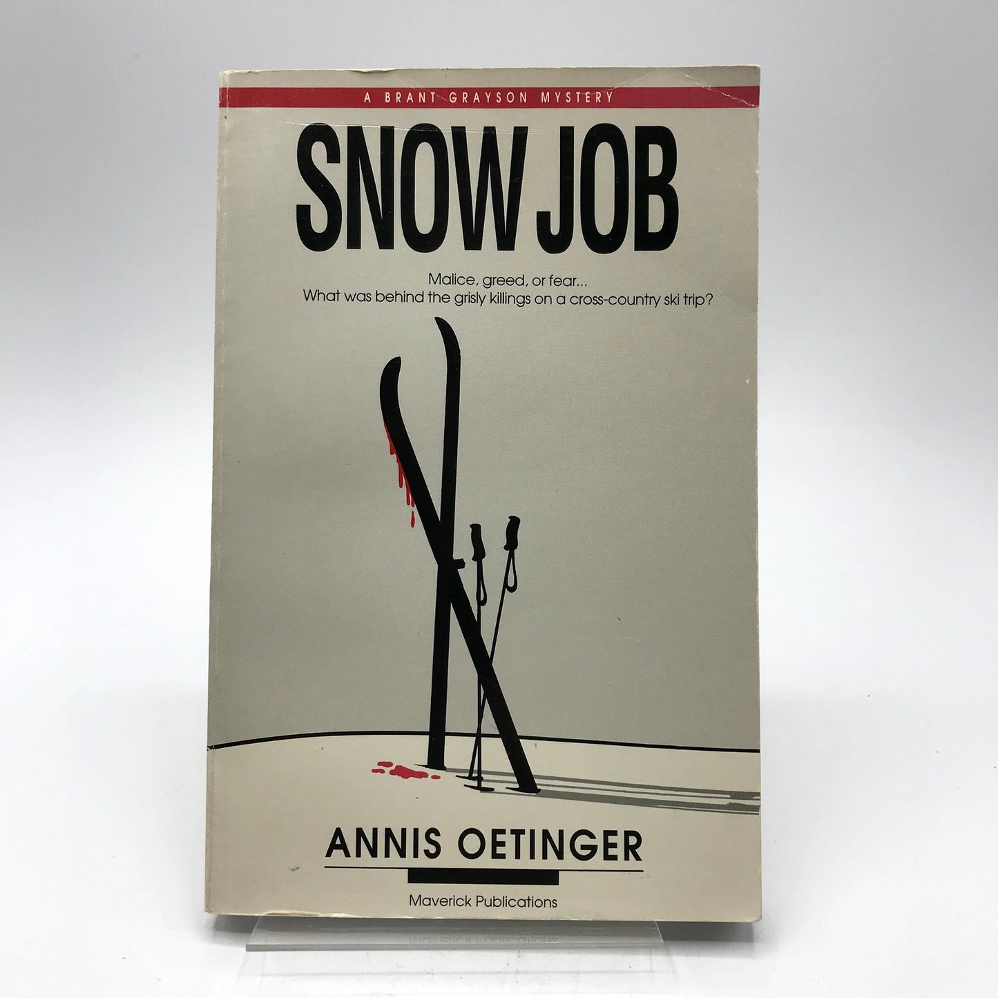 Snow Job Annis Oetinger SIGNED Contemporary Mystery Suspense Crime Novel 1992