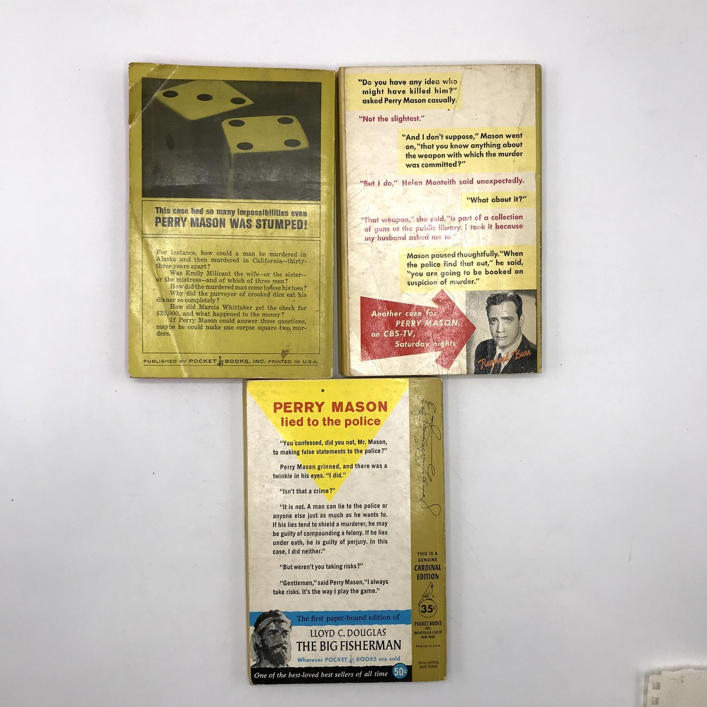 Perry Mason Series Lot of 3 Vintage Paperback Books by Erle Stanley Gardner