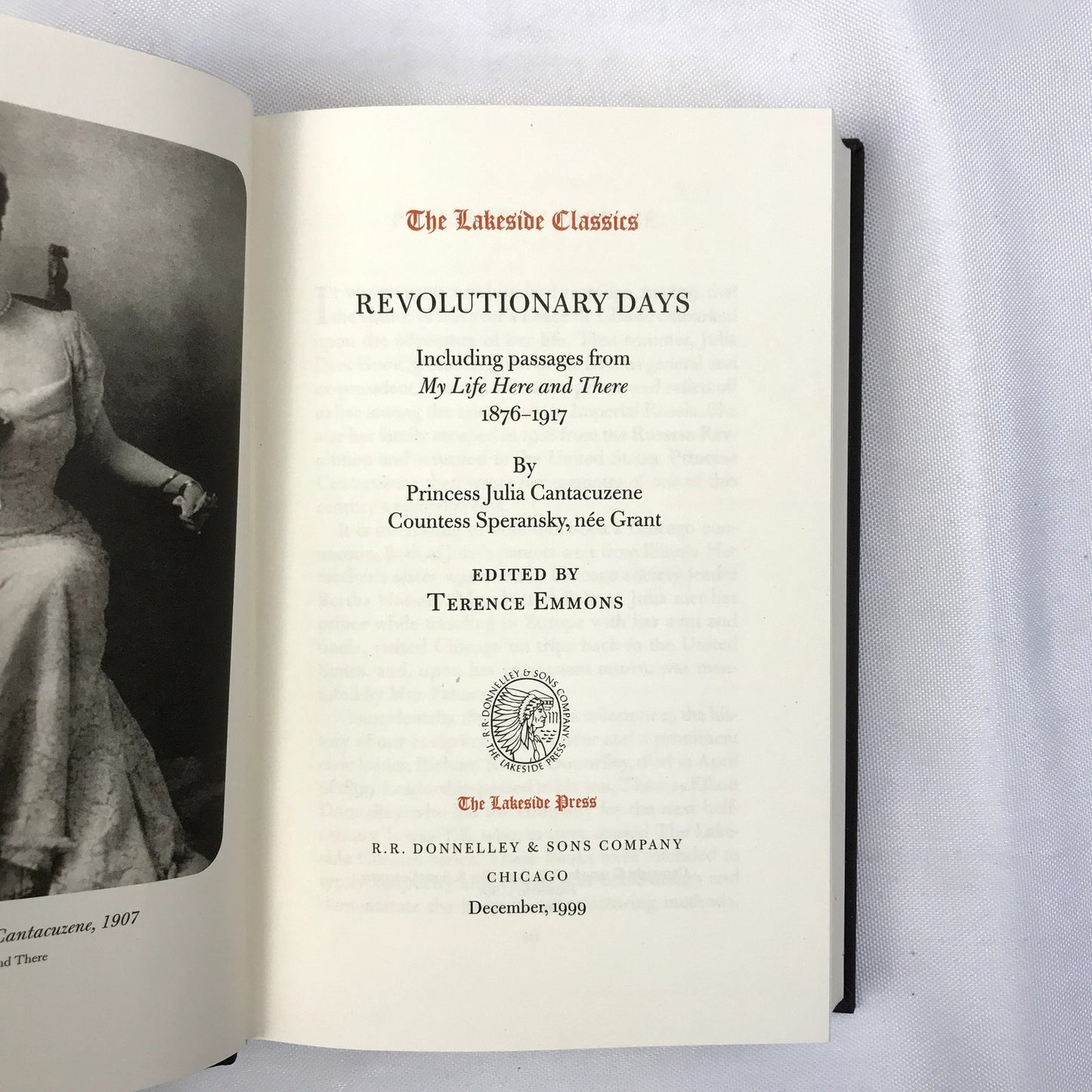 The Lakeside Classics Revolutionary Days Hardcover Book Julia Cantacuzene 1999