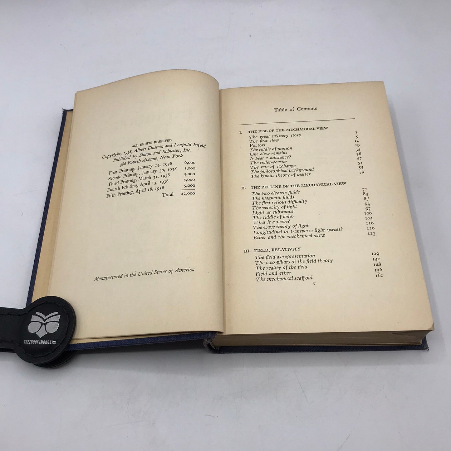 Evolution of Physics Hardcover Albert Einstein, Leopold Infeld 5th Printing 1938