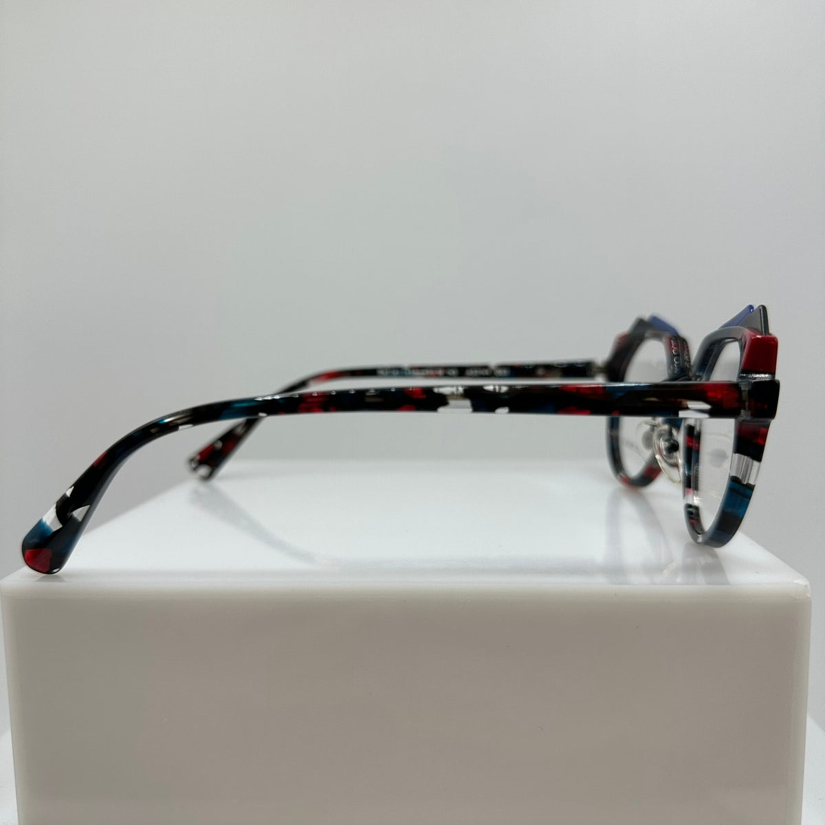 Alain Mikli Bellevista A03144 003 Mosaic Red Blue Black Oval Frame 49-18-145