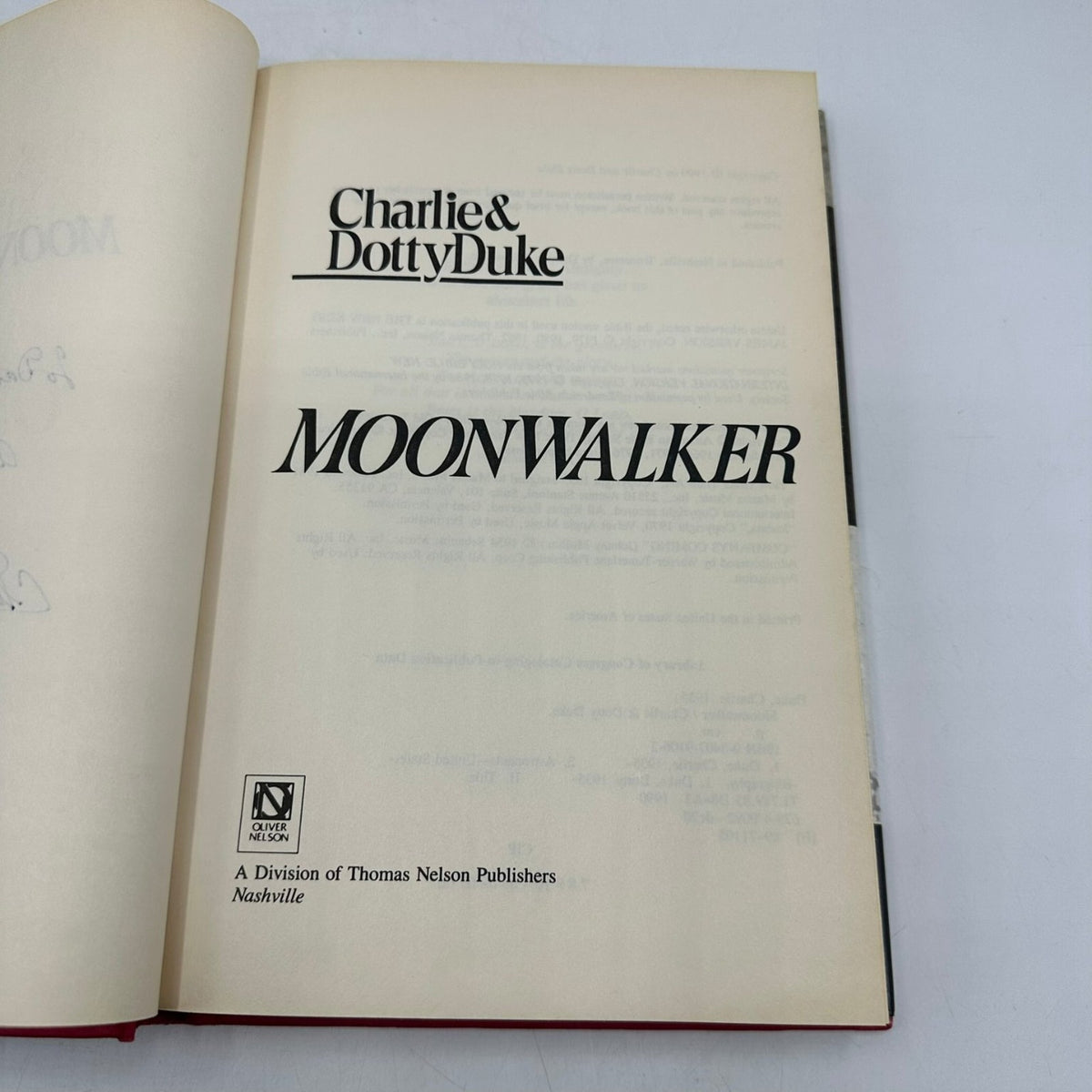 Moonwalker Charlie & Dotty Duke 1990 SIGNED Astronaut NASA Dust Jacket