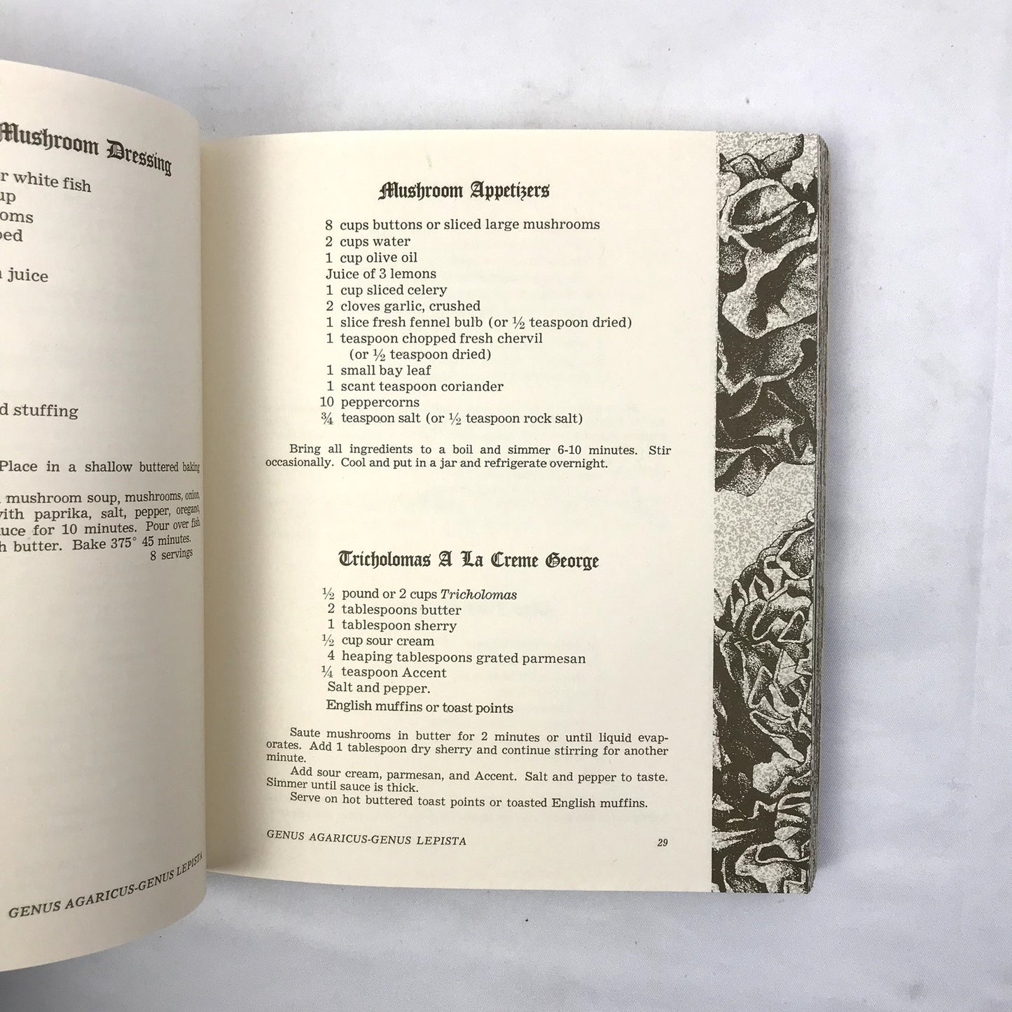 Wild Mushroom Recipes Book by Puget Sound Mycological Society 1969 2nd Edition
