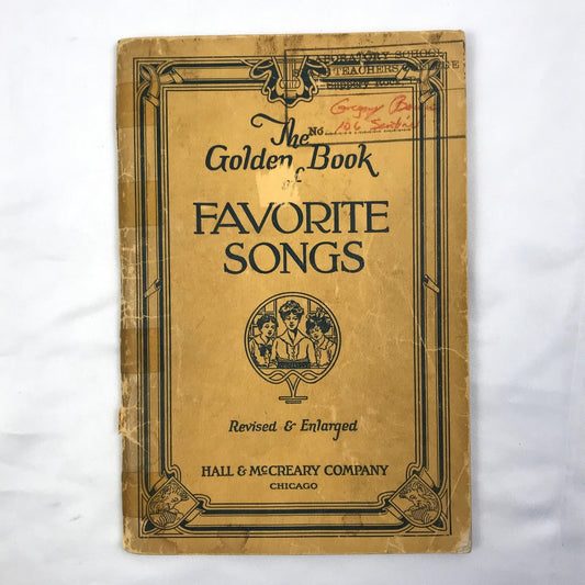 The Golden Book of Favorite Songs Revised & Enlarged Edition Paperback Book 1915