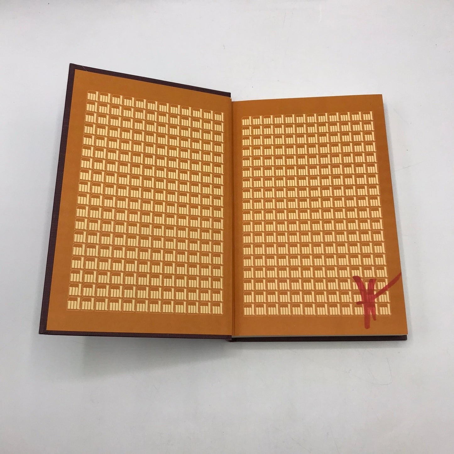 Burgundy Book Stack Set of 7 Decorative Bookshelf Display Interior Design Props