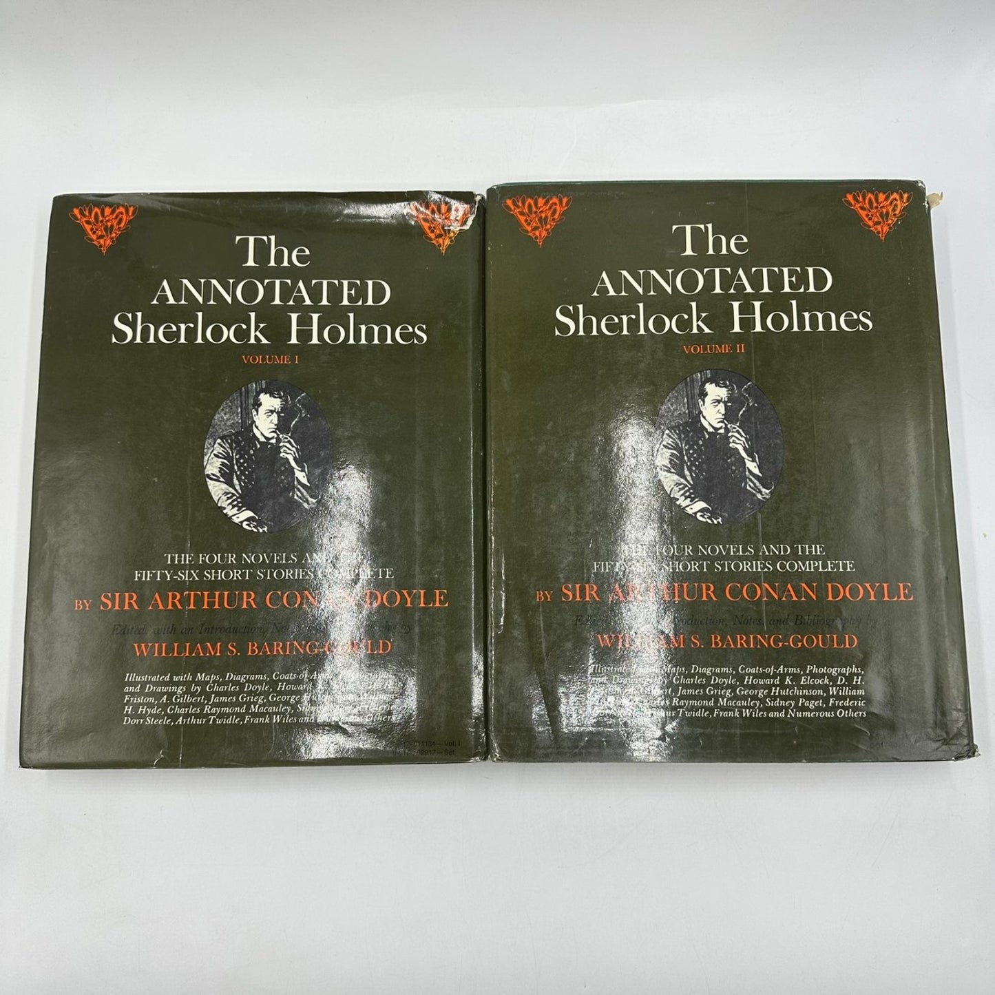 The Annotated Sherlock Holmes Sir Arthur Conan Doyle Vol 1 & 2 1967 Clarkson