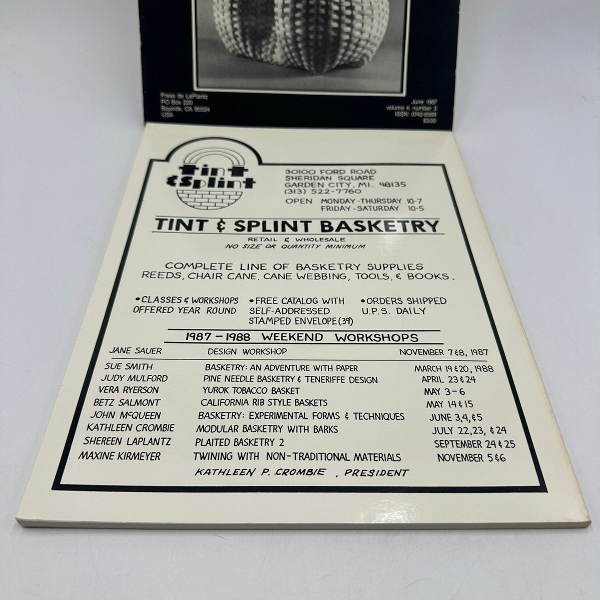 The News Basket 2 Volumes June August 1987 Basketry Magazine Arts & Crafts Rare
