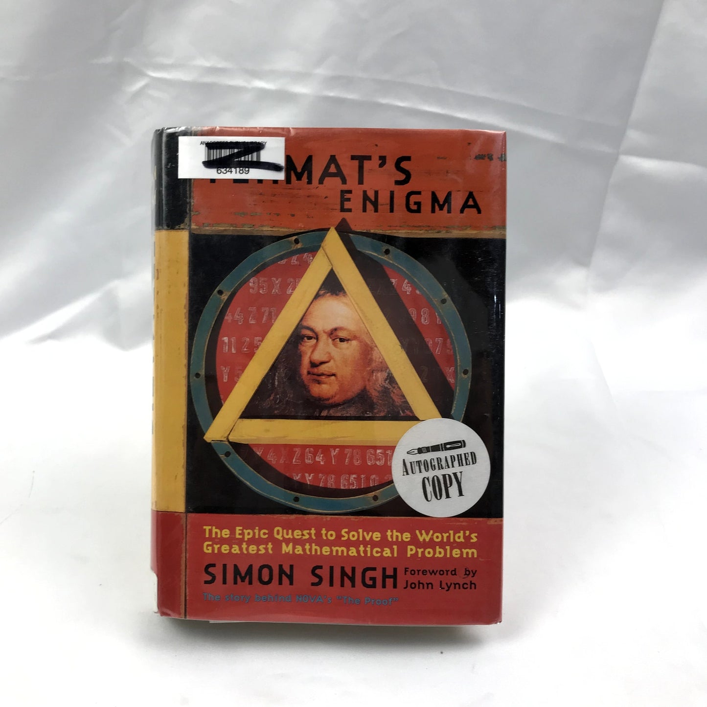 Fermat's Enigma Signed Book Ex-Library Hardcover by Simon Singh 1997 Walker & Co
