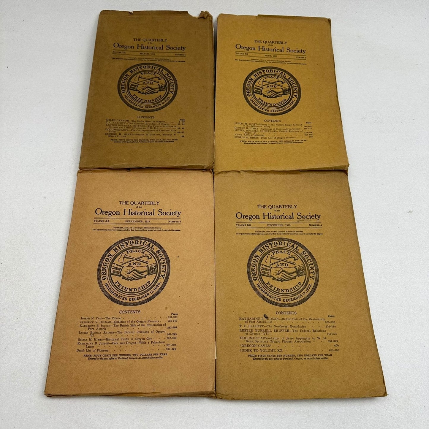 Oregon Historical Society Quarterly 1917-1924 PNW History Journals 32 Volumes