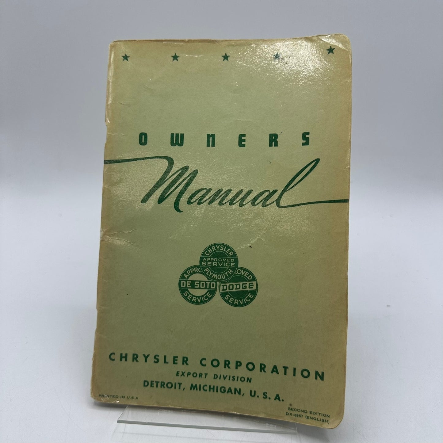 Chrysler OEM Owners Manual 1950 Plymouth Dodge Second Edition Car Repair DX-6957
