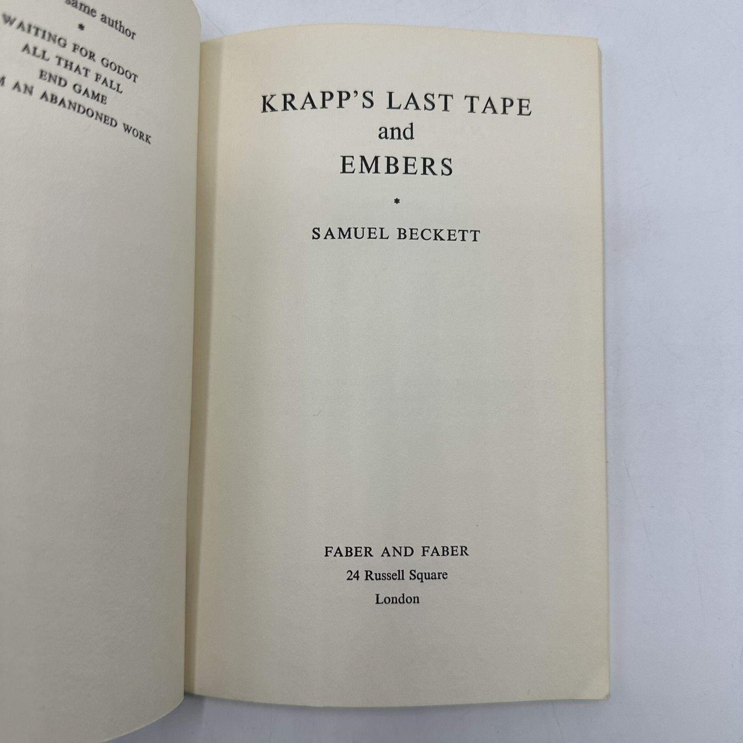 Samuel Beckett Lot of 4 Paperback Books Absurdist Literature Drama Modernism