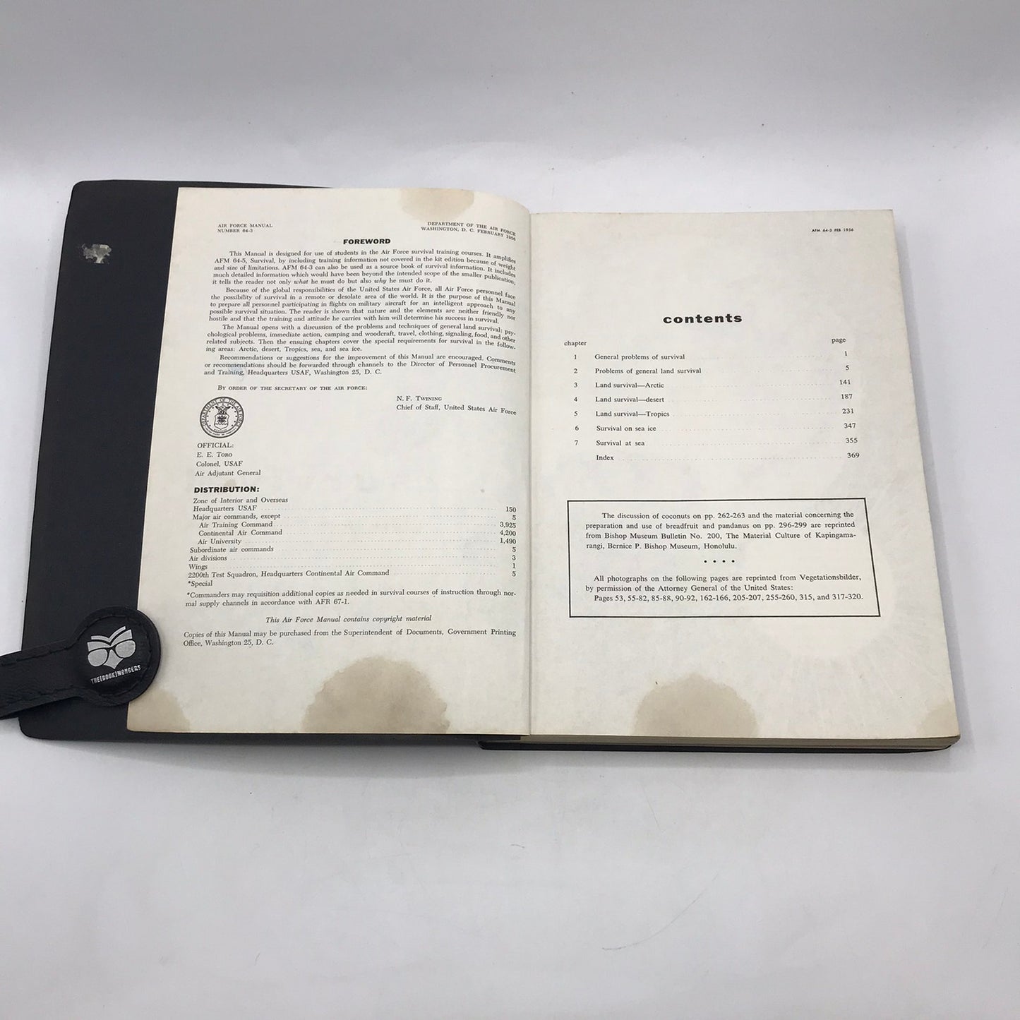 Survival Training Edition Air Force Manual 64-3 Feb 1956 Military Guide Book
