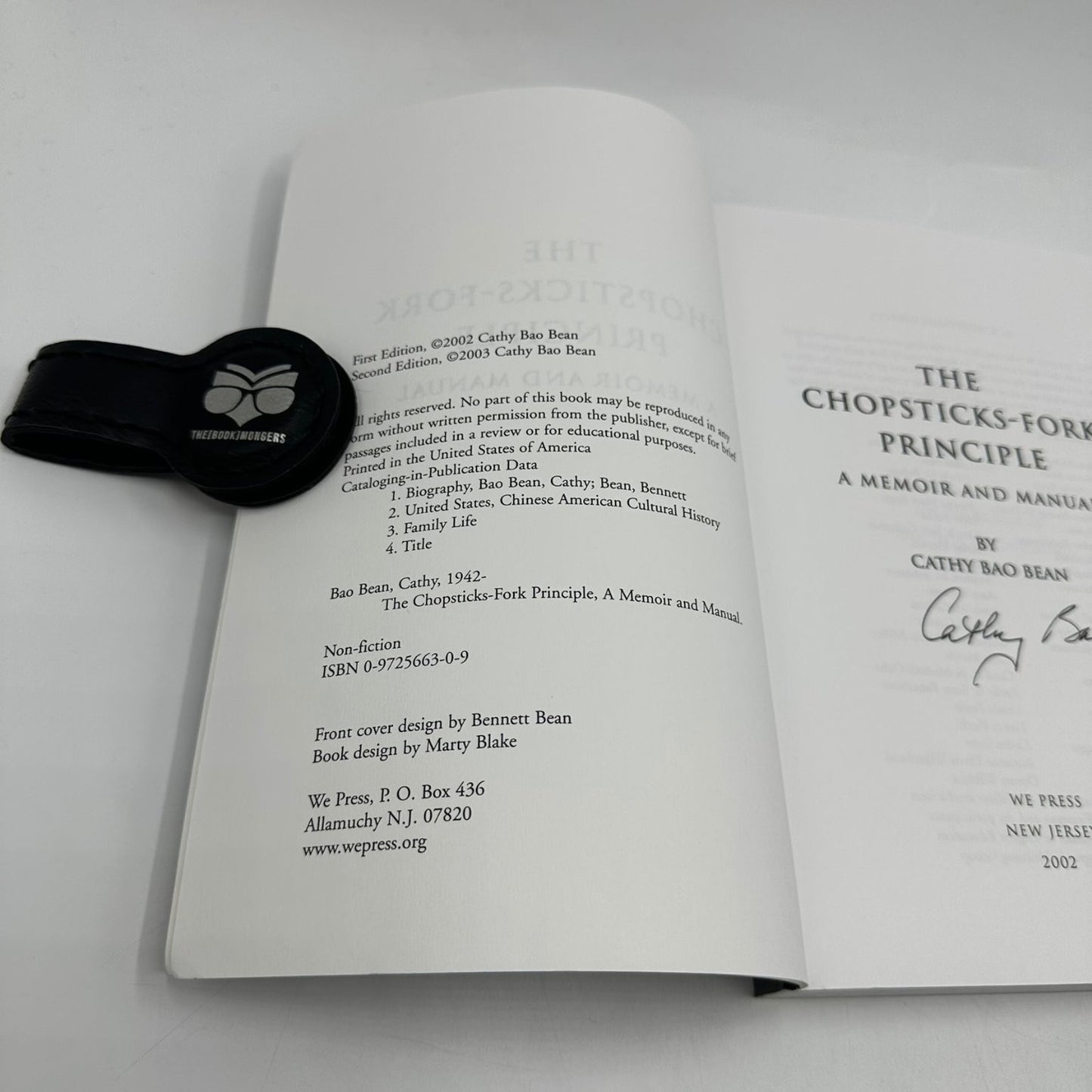 Chopsticks-Fork Principle Cathy Bao Bean 2003 Signed 2nd Ed Memoir Manual WE