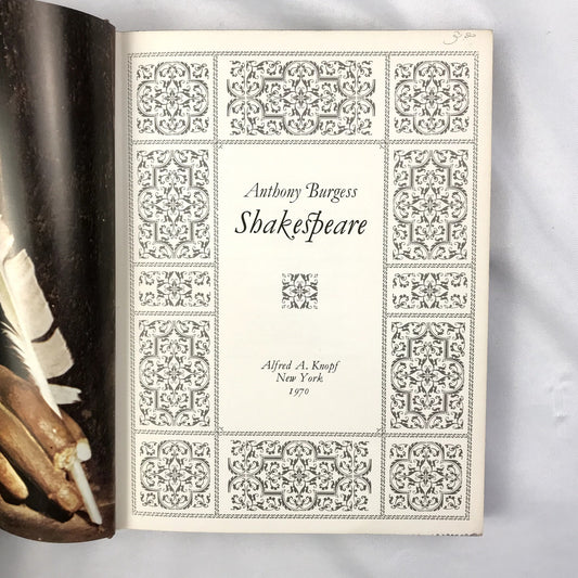 Anthony Burgess Shakespeare Hardcover Book First American Edition 1970