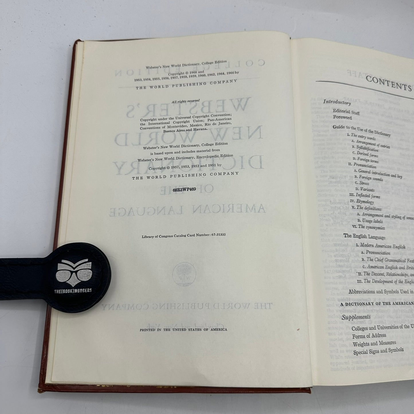 Websters New World Dictionary of the American Language College Edition 1957