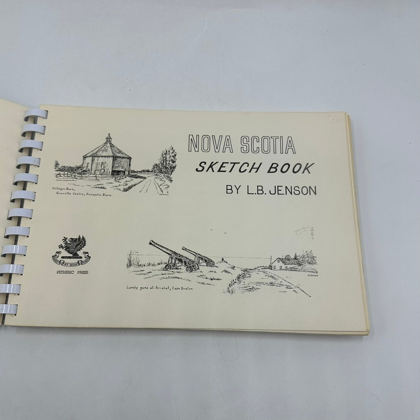 Nova Scotia Sketch Book L.B. Jenson 1974 Illustrated Travel History Petheric