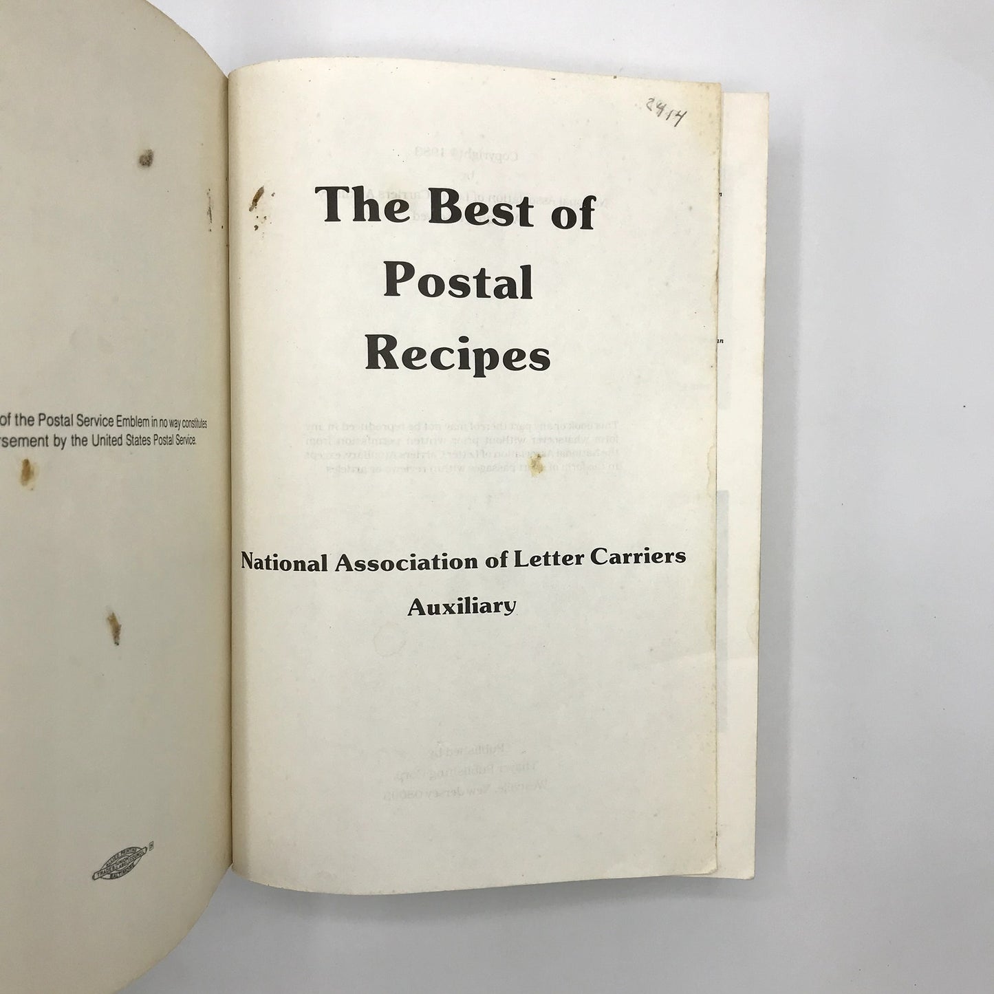 The Best of Postal Recipes National Association Letter Carriers Auxiliary 1983