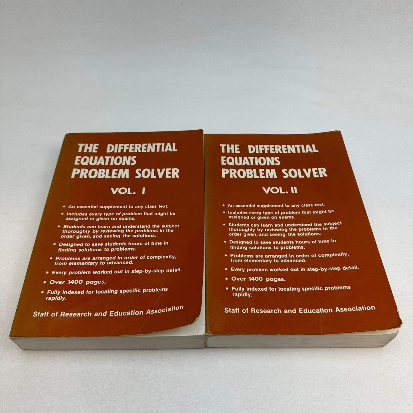 Differential Equations Problem Solver Vol I & II REA 1981 Revised Printing Math
