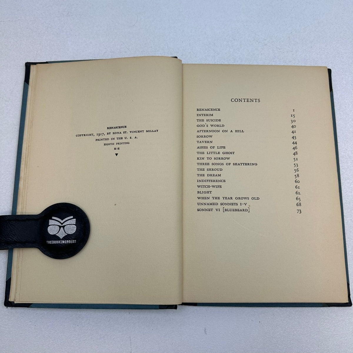 Renascence Edna St. Vincent Millay 1917 Poetry 8th Printing Harper