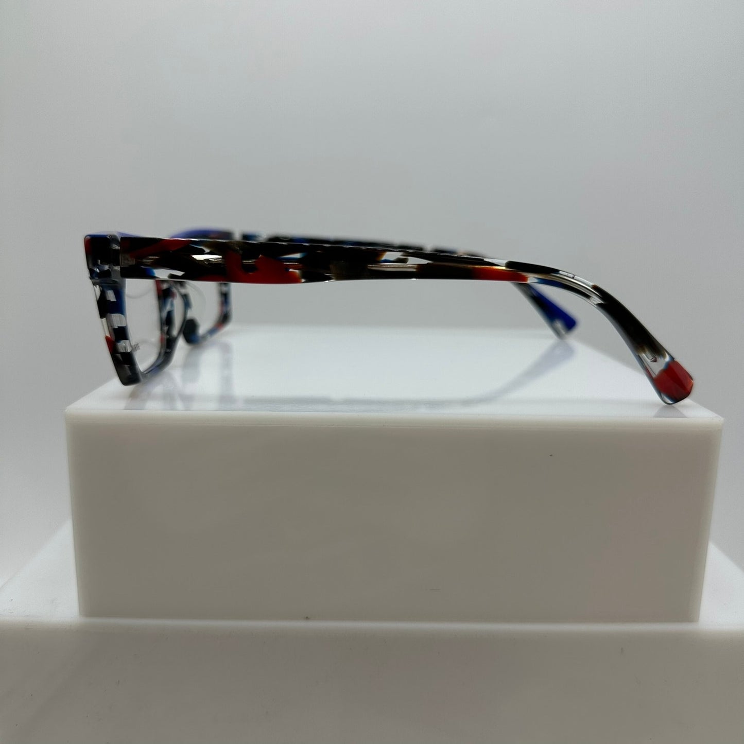 Alain Mikli Hadrien A03120 005 Red Blue Black Men Rectangular Frames 55-17-145