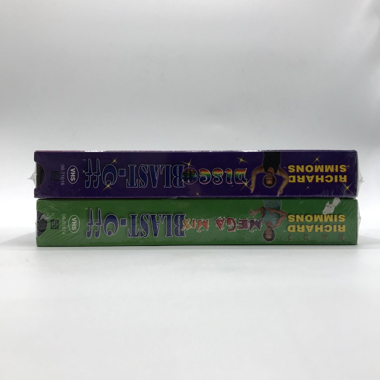 Richard Simmons Cardio Lot of 2 VHS Tapes - Disco Blast Off & Mega Mix Blast Off