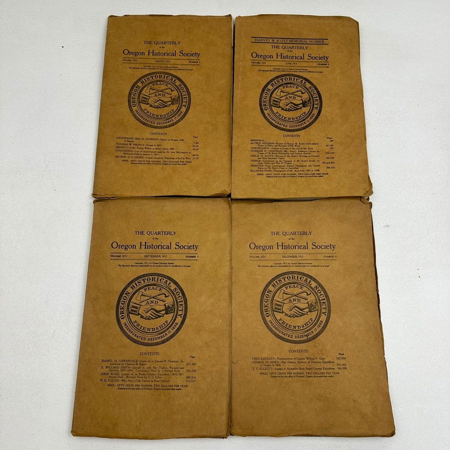 Oregon Historical Society Quarterly Journal 1910-1916 PNW History 28 Periodicals