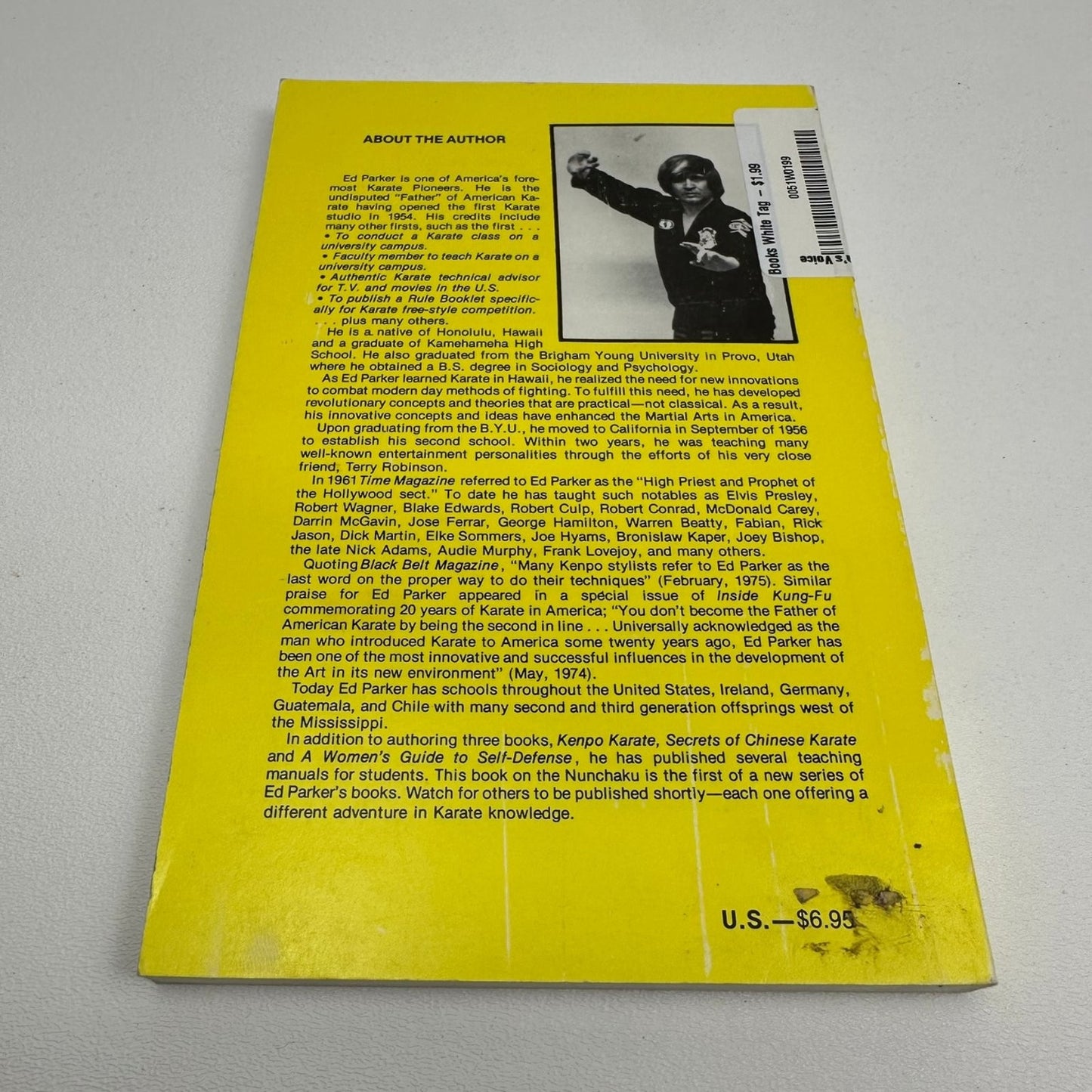 Ed Parker's Guide To The Nunchaku Ed Parker 1987 Third Printing Martial Arts