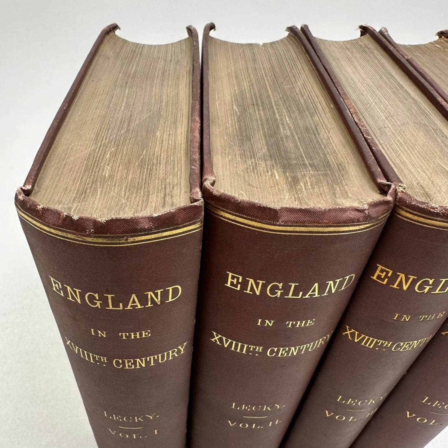 England in the XVIIIth Century Lecky History 4 Volume Set British Empire 1878