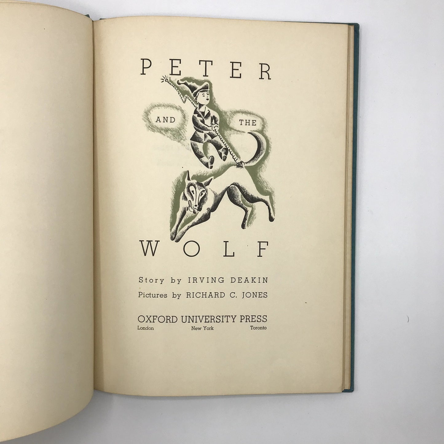Peter and the Wolf by Irving Deakin Illustrated Hardcover 1940 Oxford University