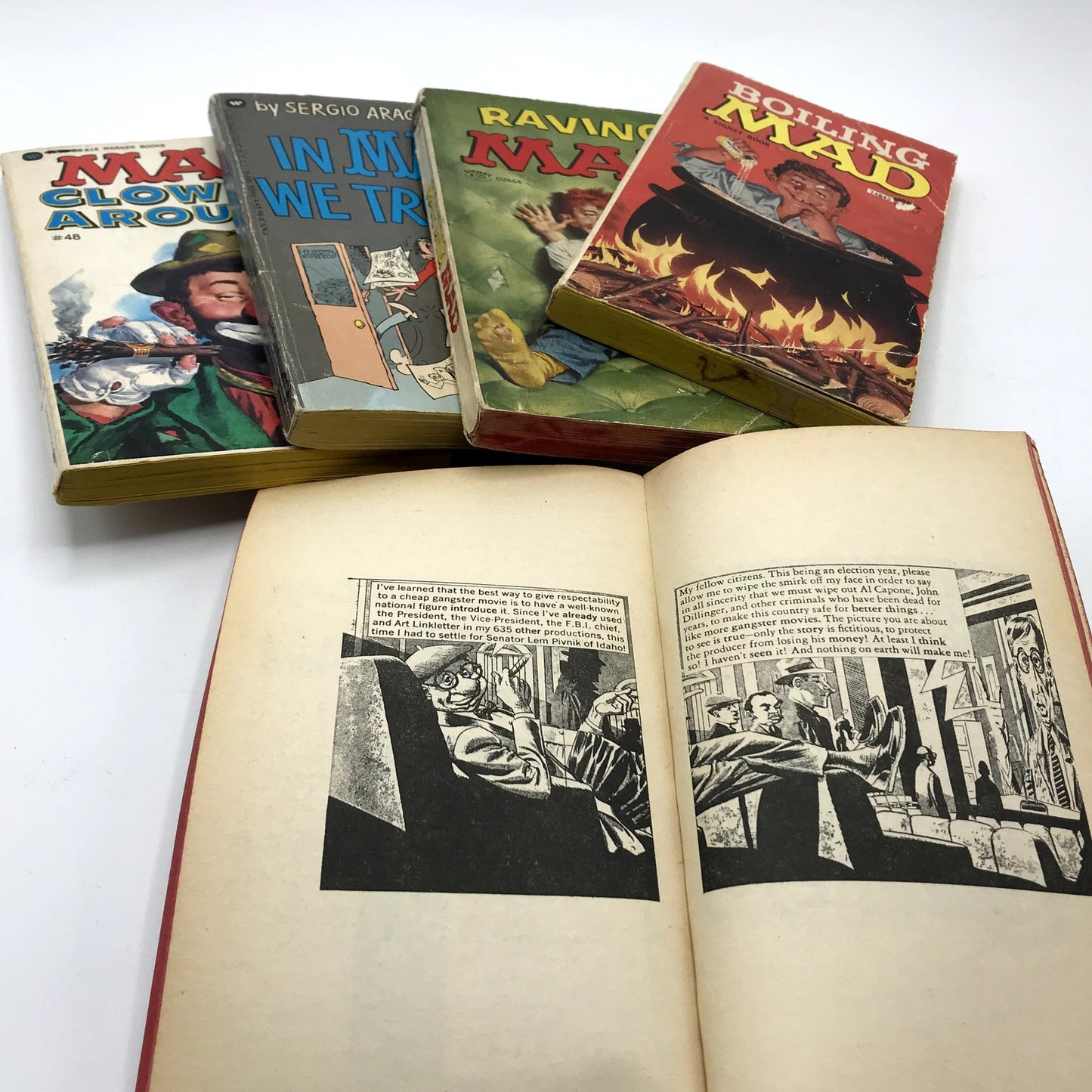 Lot of 5 Mad Illustrated Paperback Comic Advertising Magazines 1960s & 70s