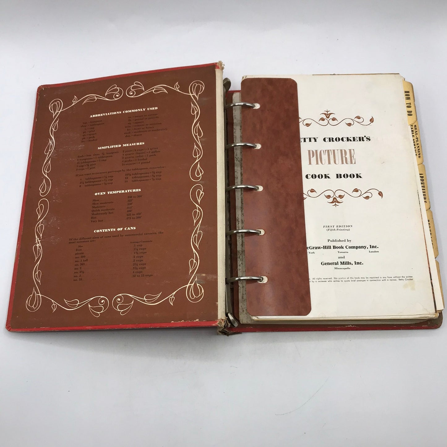 Betty Crocker’s Picture Cookbook Spiral Bound Hardcover 1950 1st Ed 5th Print