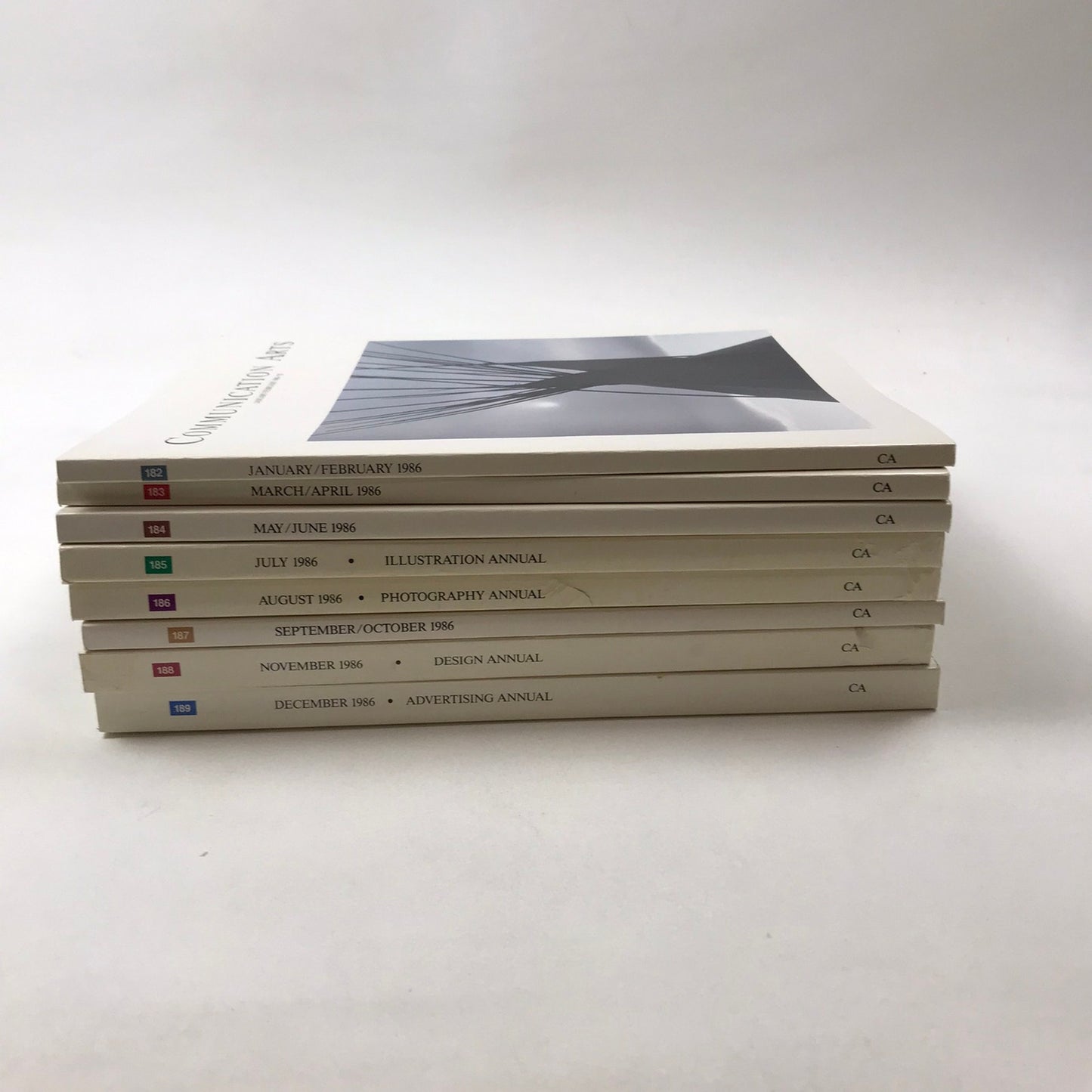 Communication Arts Magazine Complete 1986 Set of 8 Issues Visual Art Photography
