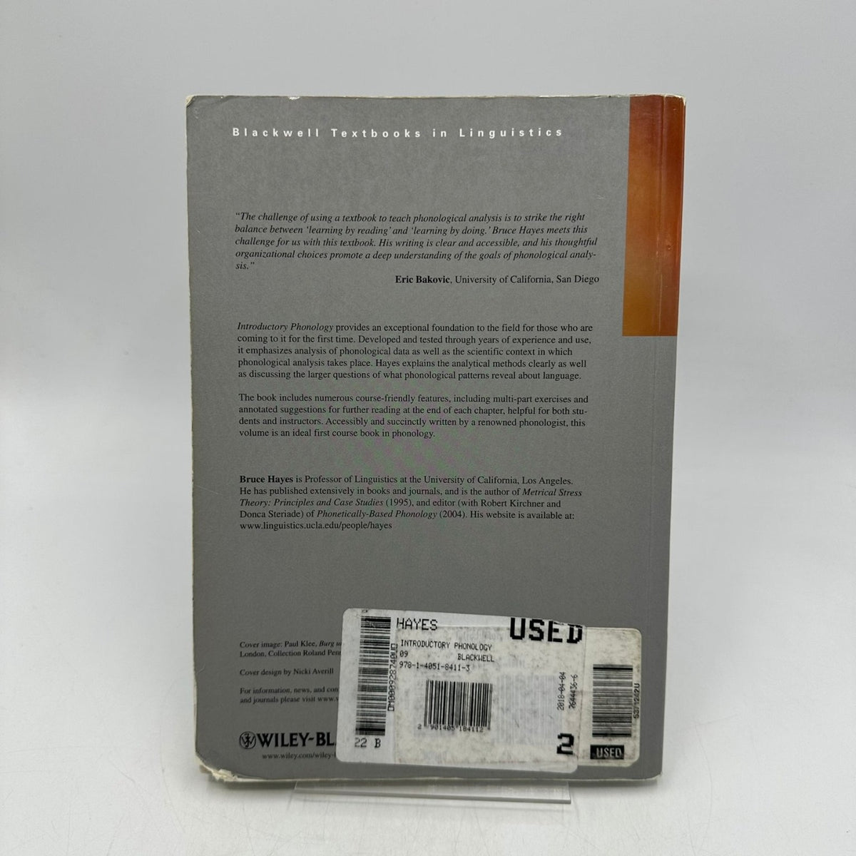 Introductory Phonology Bruce Hayes 2009 Linguistics Textbook Wiley-Blackwell
