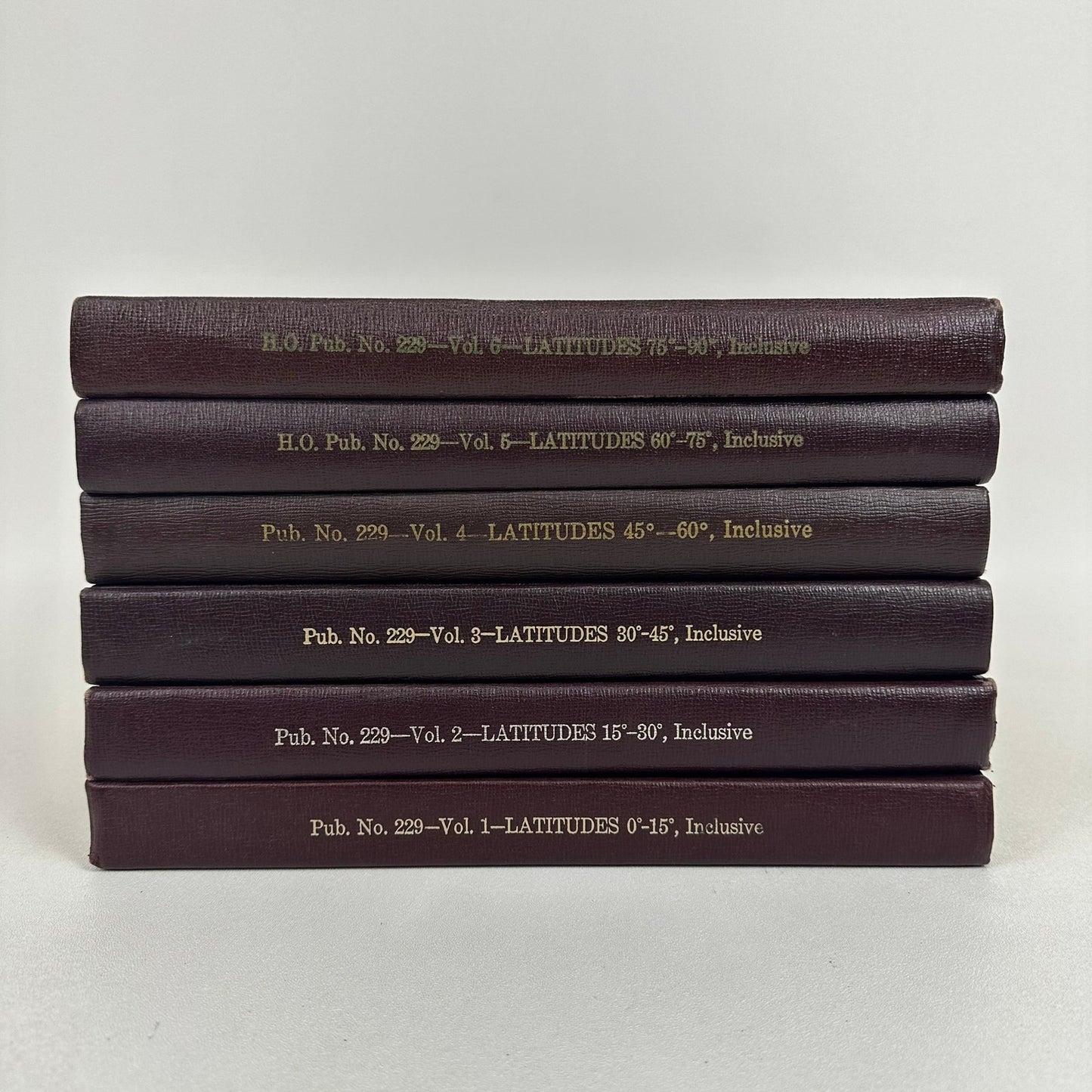 Sight Reduction Tables for Marine Navigation Complete 6 Volume Set Nautical Math