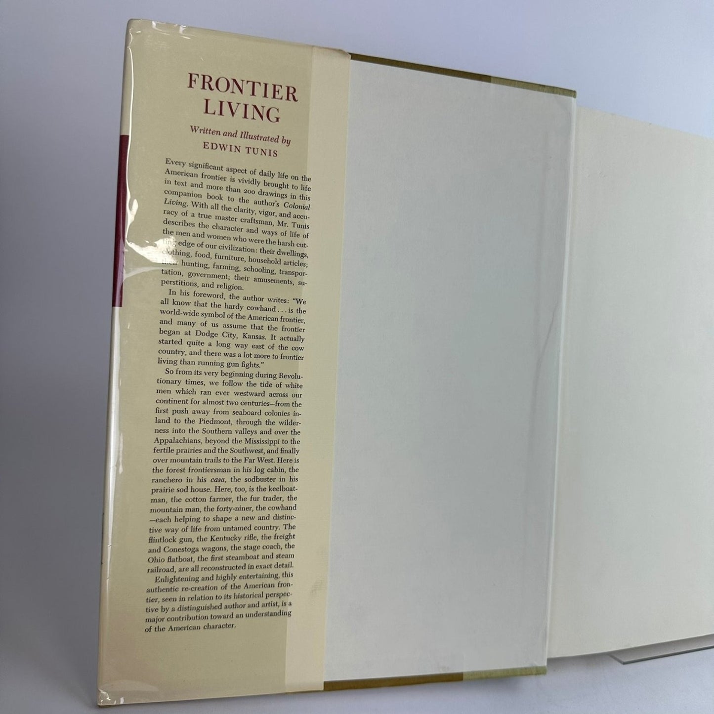 Frontier Living Edwin Tunis 1961 Illustrated American History Crowell