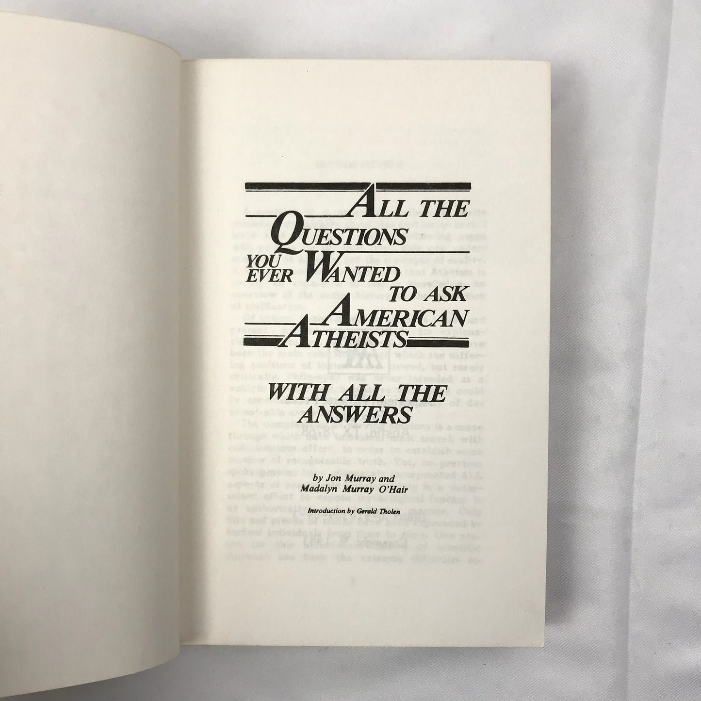 All The Questions You Ever Wanted To Ask American Atheists Paperback Book 1983