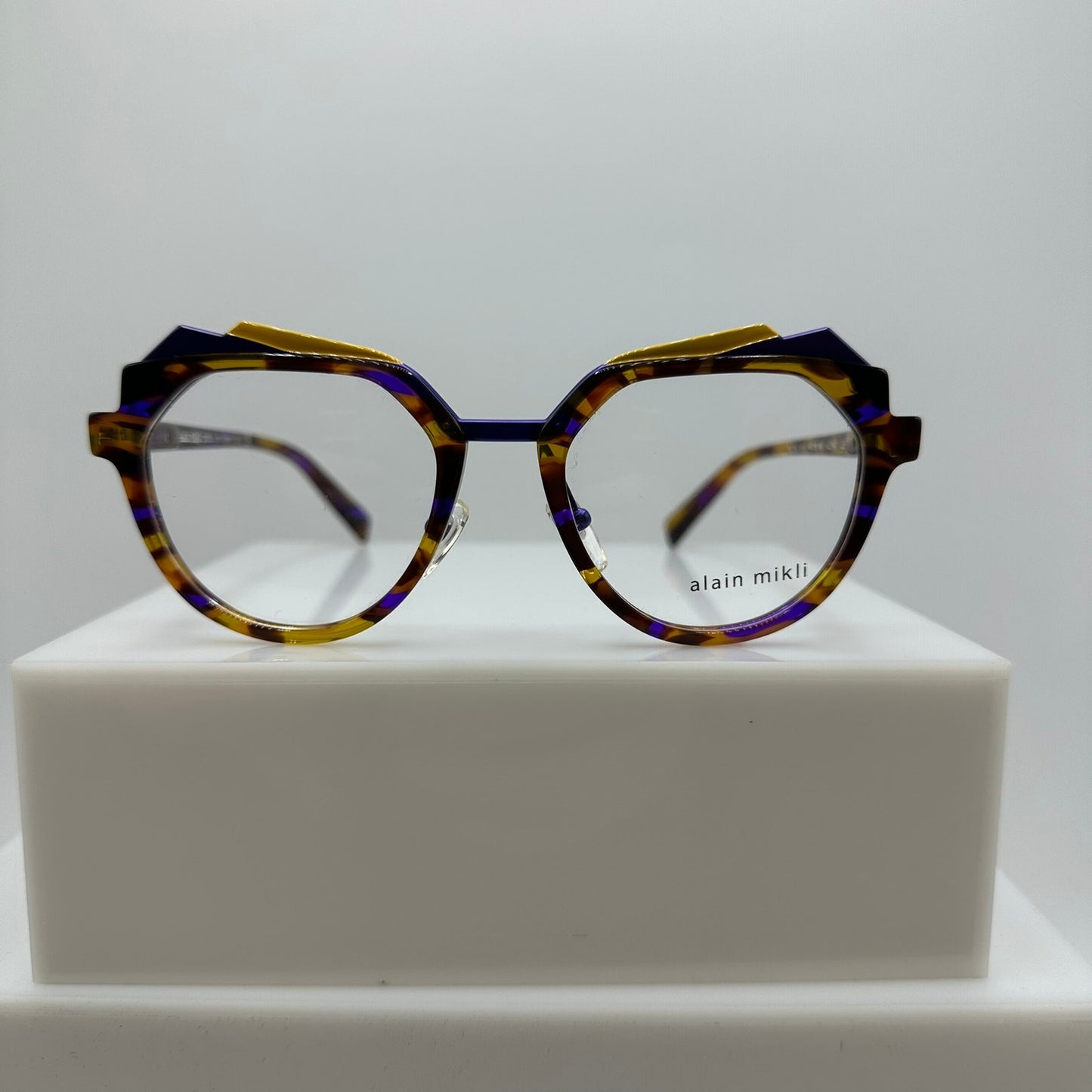 Alain Mikli Bellvista A03144 005 Dune Yellow Violet Grey Women Eyewear 49-18-145