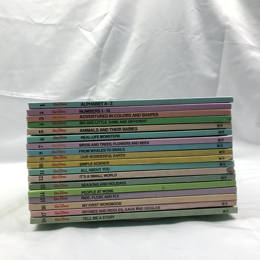 Walt Disney Fun To Learn Library Illustrated Children's Book Lot Volumes 1-18