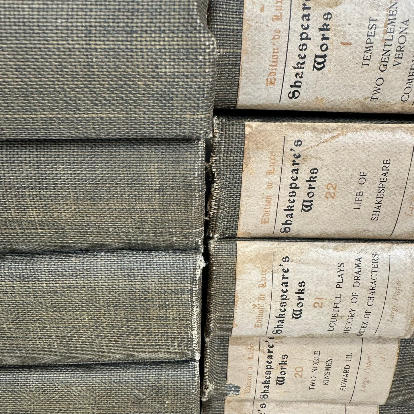 Shakespeares Works Edition de Luxe 24 Volume Set Historical Poetry Drama 1901