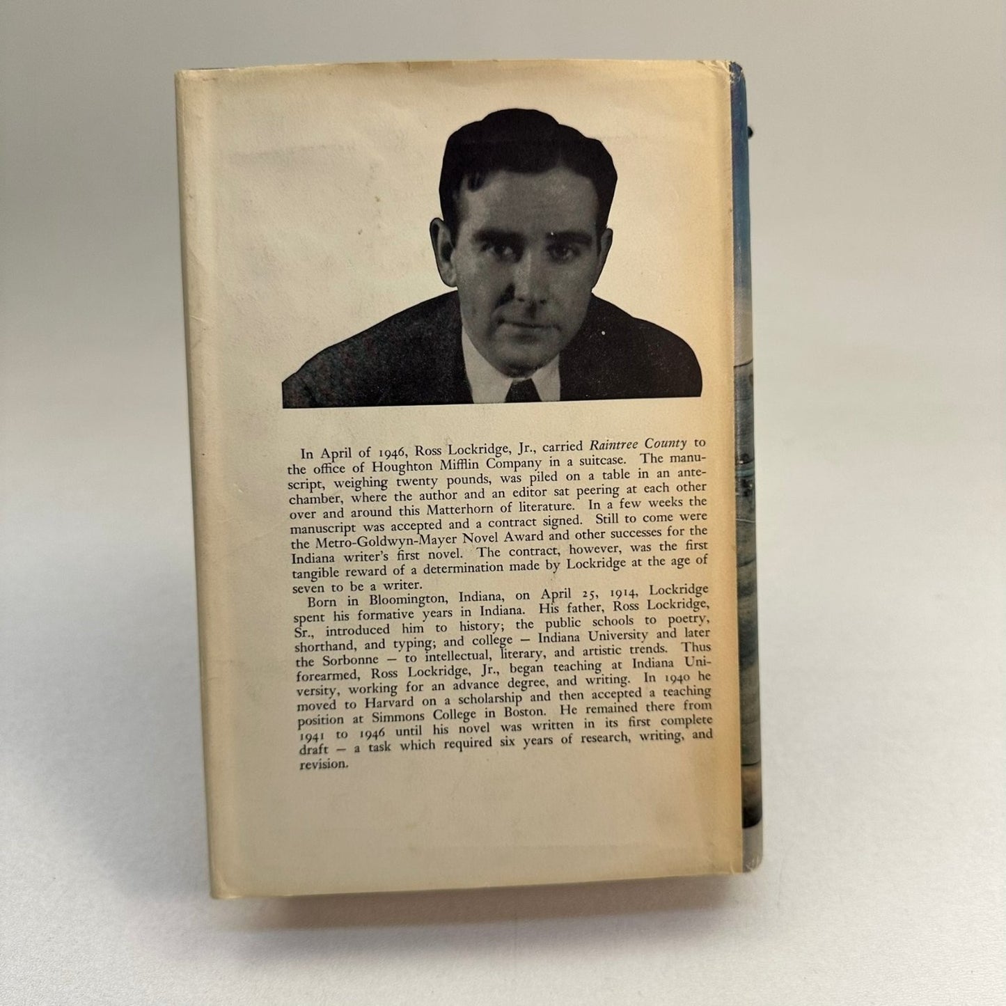 Raintree County Ross Lockridge Jr. 1948 Book Club Edition Novel Houghton Mifflin