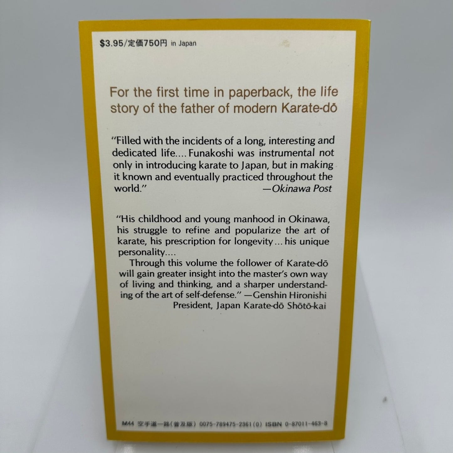 KARATE-DO My Way of Life Gichin Funakoshi 1975 First Paperback Edition Kodansha
