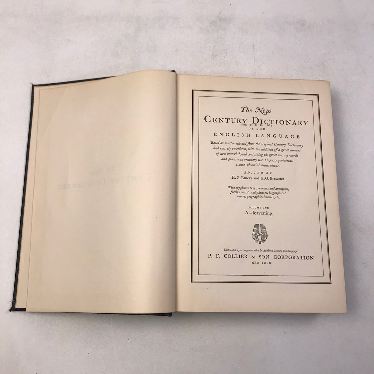 The New Century Dictionary 3 Volumes H G Emery K G Brewster Language Reference