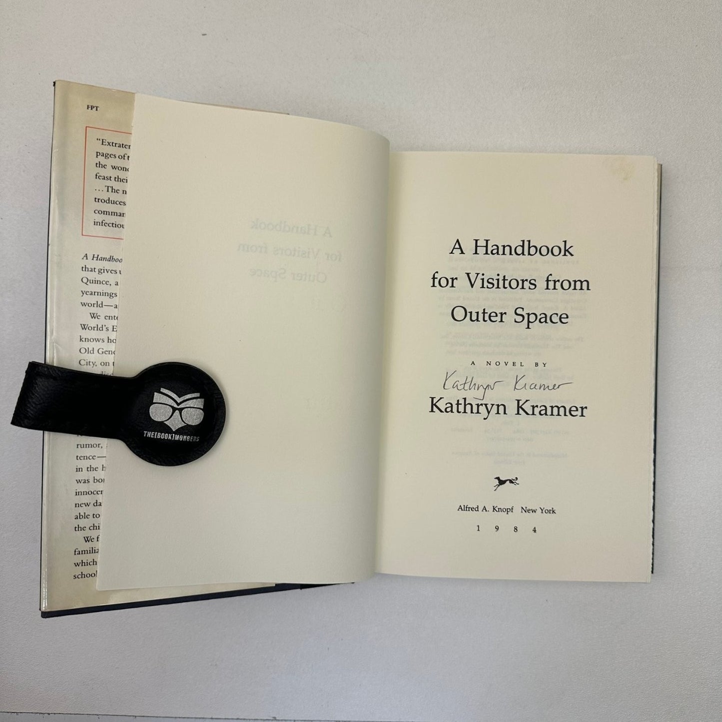 Handbook for Visitors from Outer Space Kramer 1984 First Edition Signed