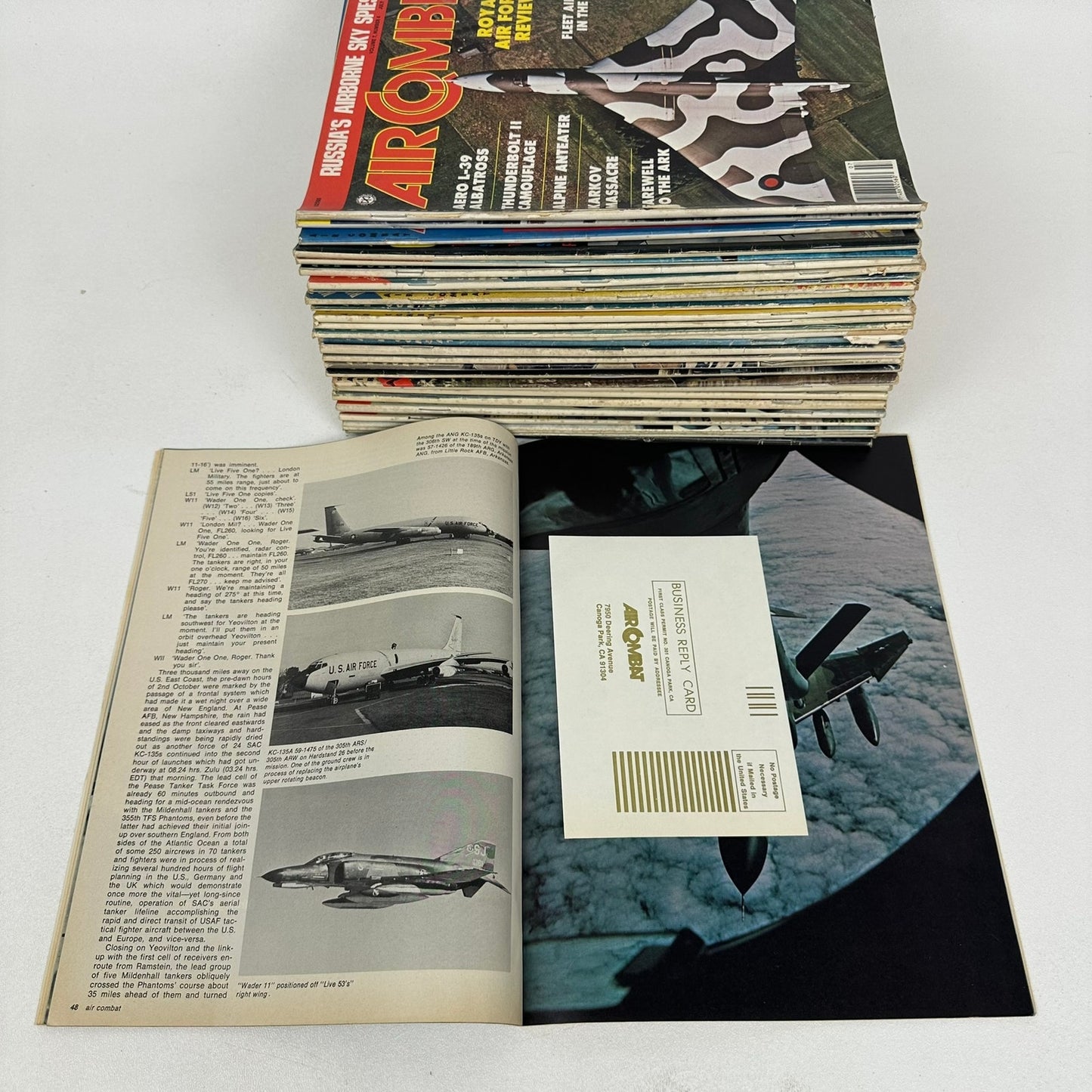 Air Combat Magazines Lot of 35 Issues Military History Air Force Aviation 1970s
