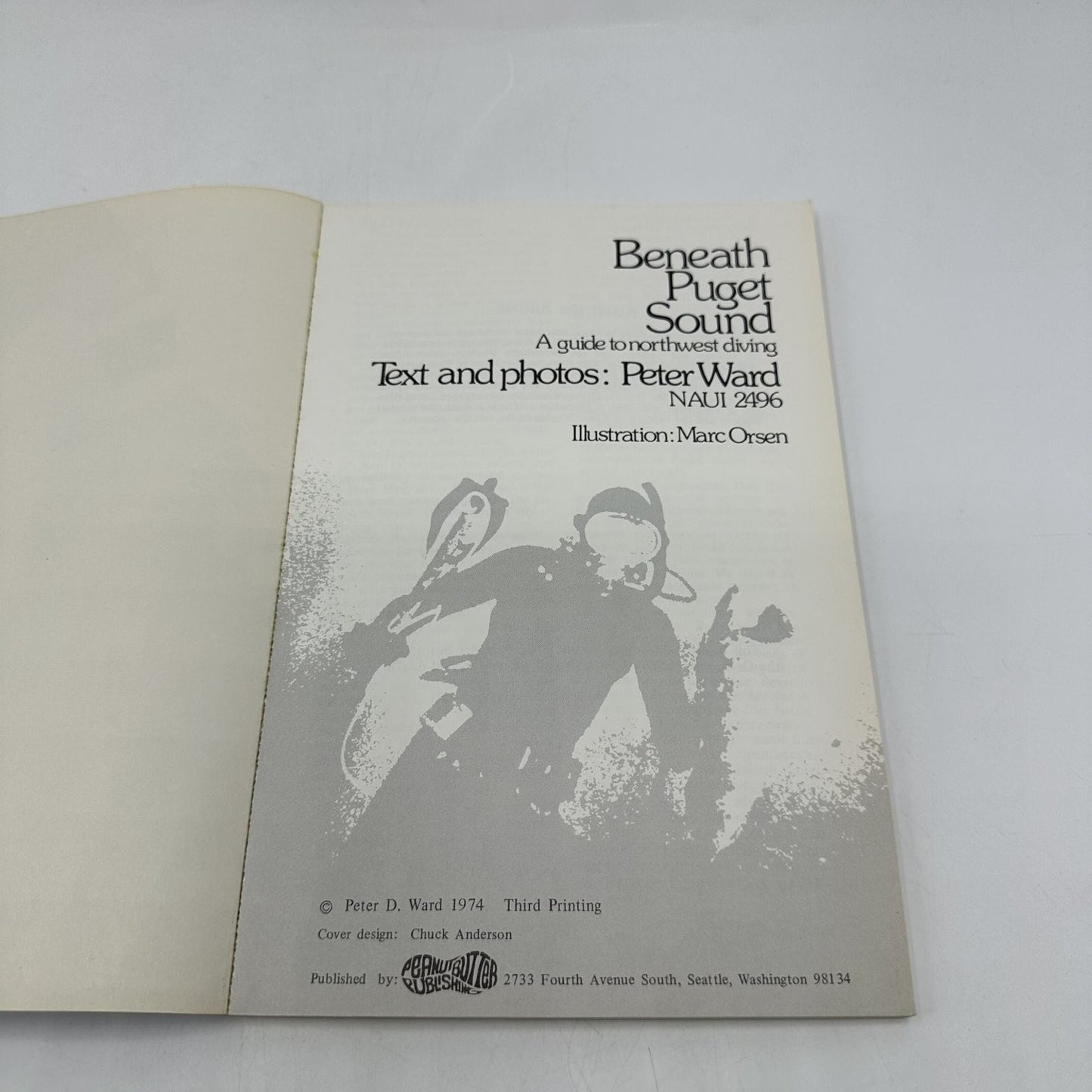 Beneath Puget Sound Peter Ward 1974 Third Printing Northwest Diving Guide