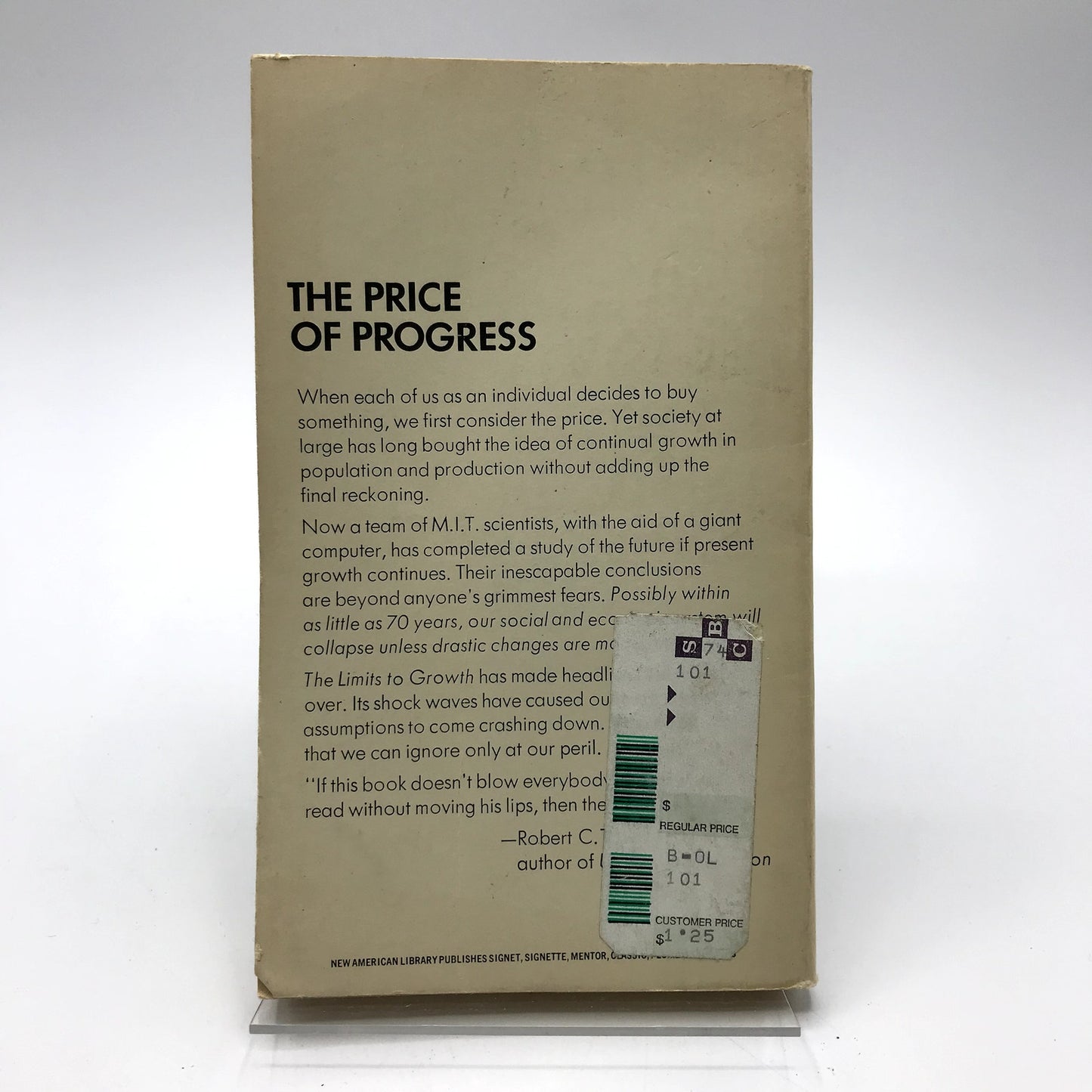 The Limits To Growth Paperback Science Book by Meadows, Randers & Behrens 1972