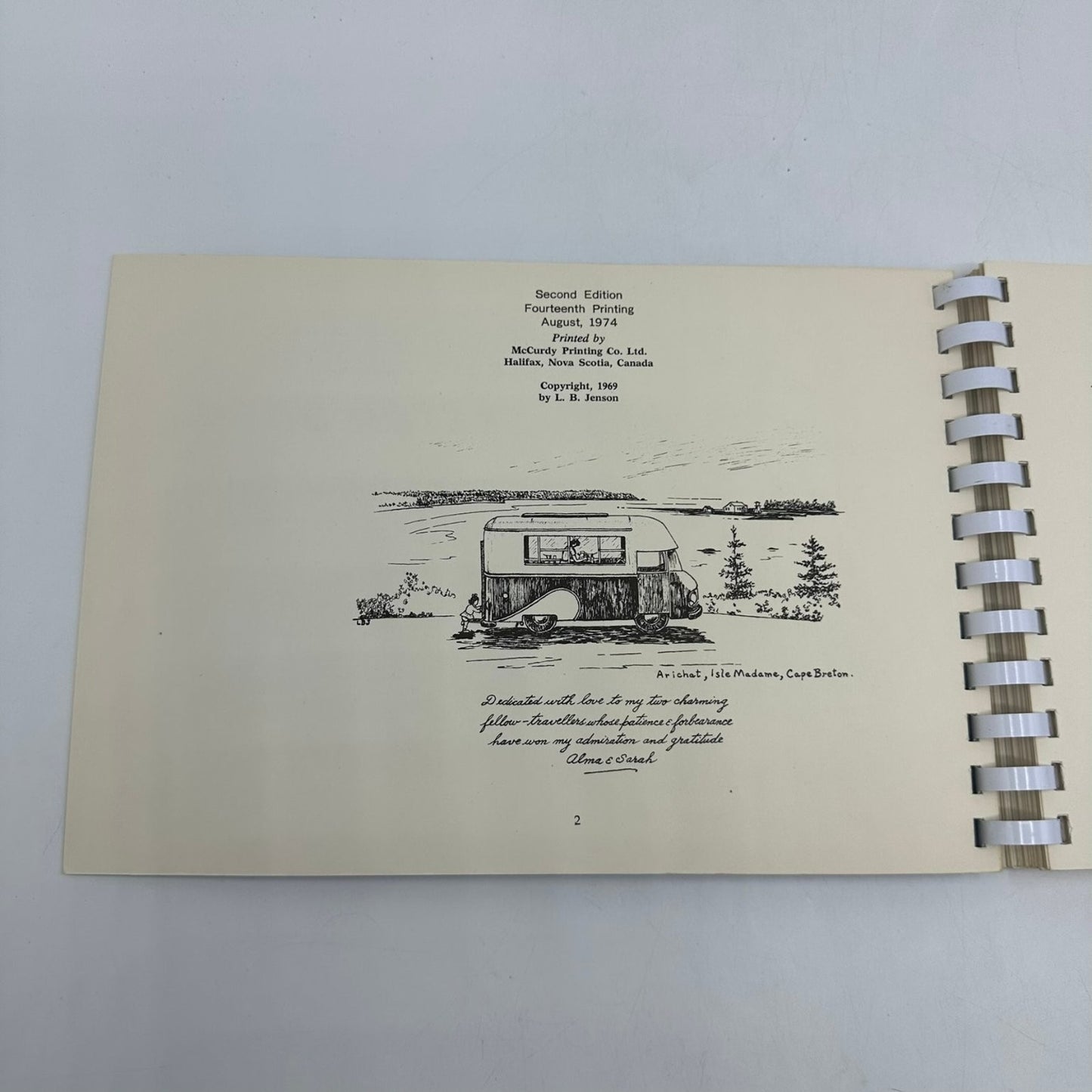 Nova Scotia Sketch Book L.B. Jenson 1974 Illustrated Travel History Petheric