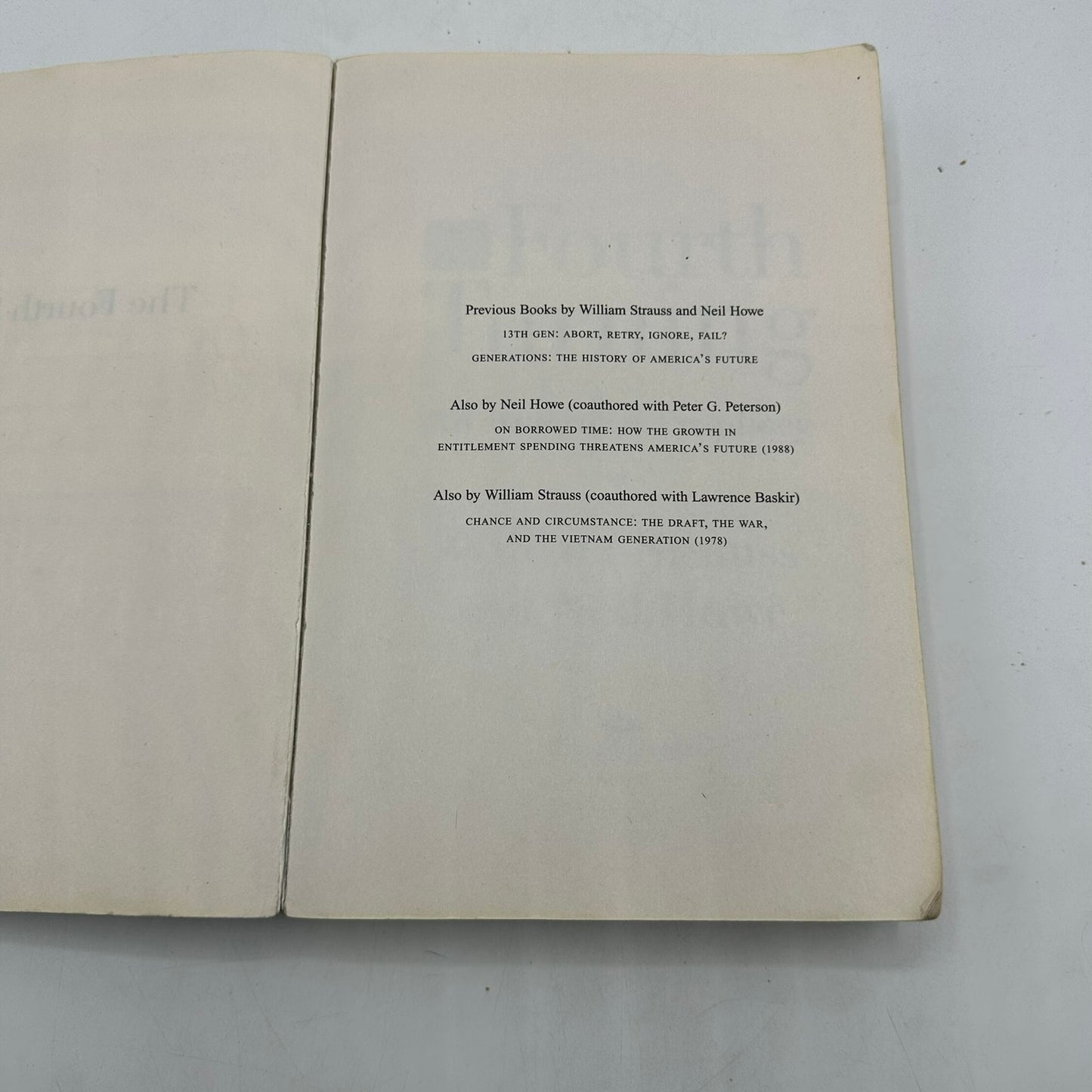 Fourth Turning An American Prophecy William Strauss Neil Howe Political Science