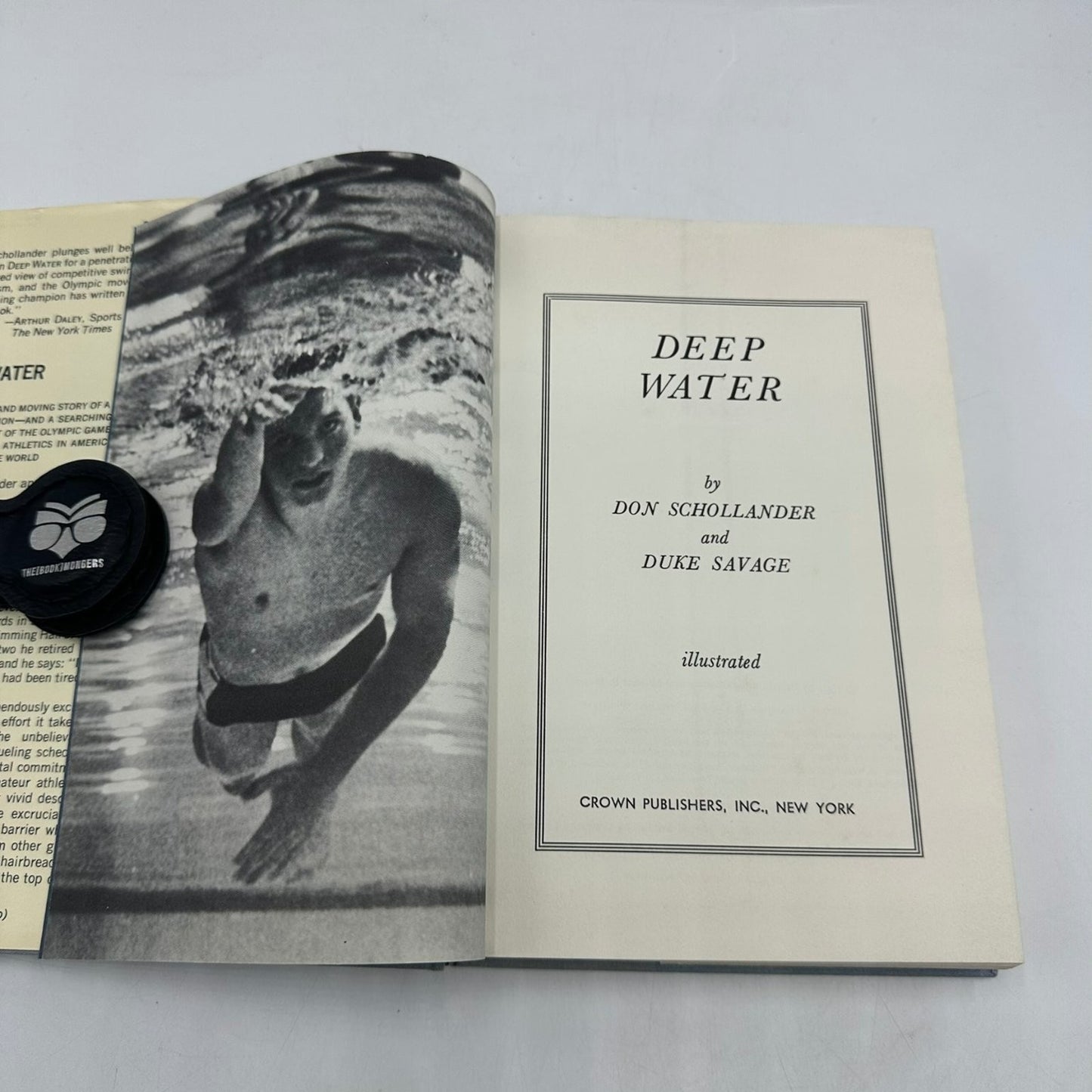 Deep Water Don Schollander Duke Savage SIGNED 1971 First Edition Olympic Sport